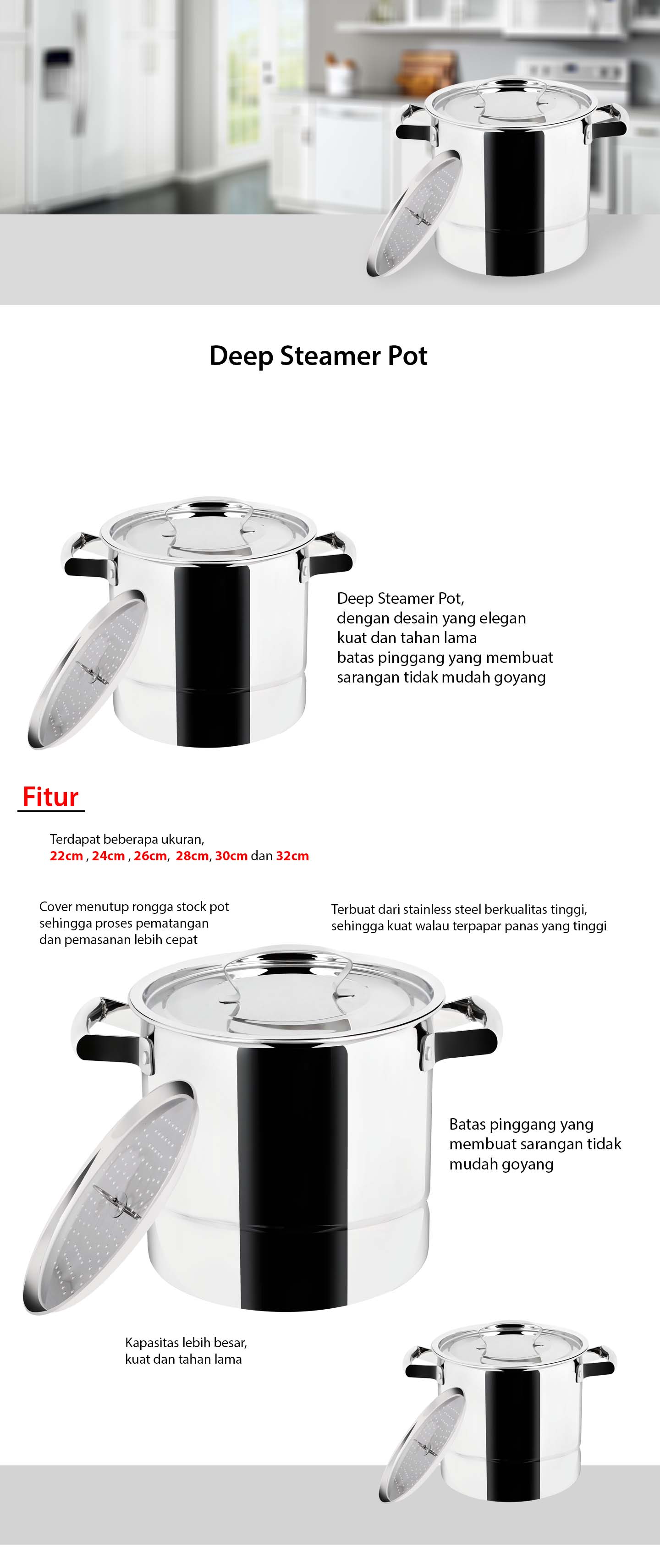 Deep Stamer Pot